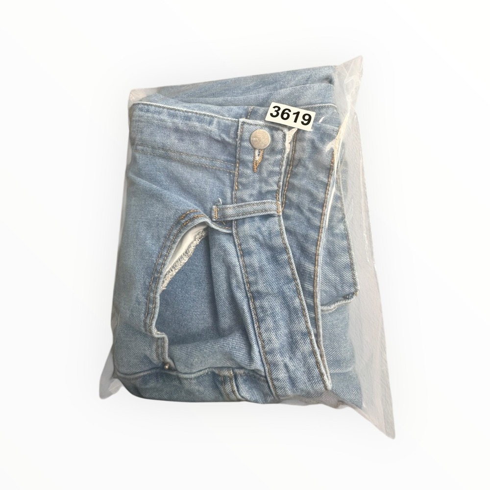 SHEIN Jeans Womens L Light Blue Wide Leg High Waisted Flared Denim Pants - Picture 12 of 12
